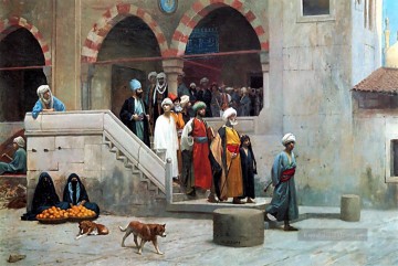 Religiös Werke - Abschied von der Moschee Griechischer Araber Jean Leon Gerome Islamisch